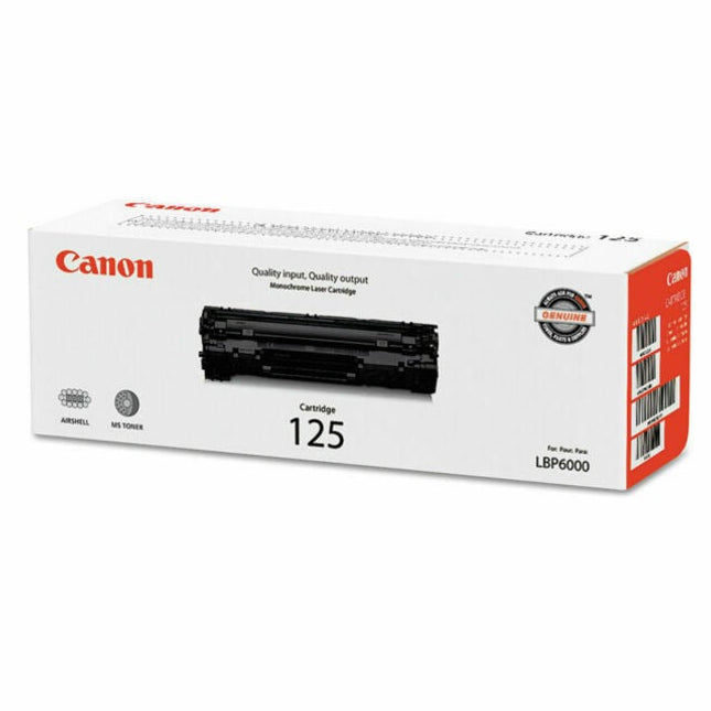 Genuine Canon 125 High Yield Black Toner Cartridge, 3484B001
