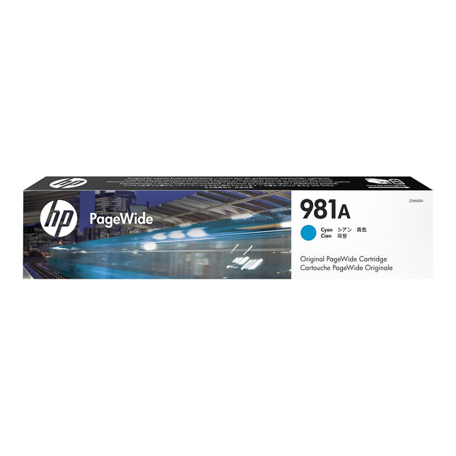 Genuine HP 981A Standard-Yield Cyan PageWide Cartridge, J3M68A