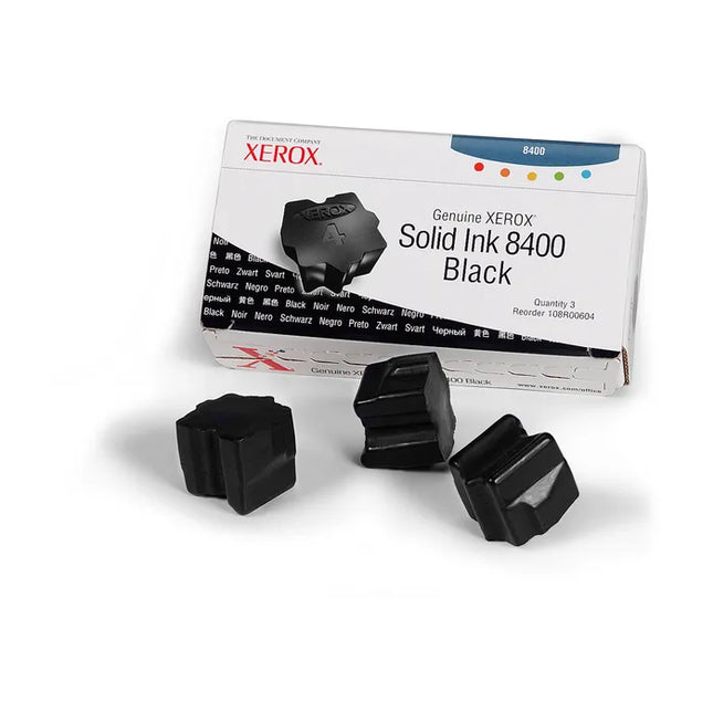 Genuine Xerox Solid Ink 8400 Black (3 sticks) (108R00604)