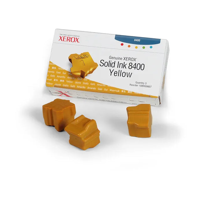 Genuine Xerox Solid Ink 8400 Yellow (3 sticks) (108R00607)