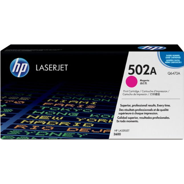 HP 502A High Yield Magenta LaserJet Toner Cartridge, Q6473A