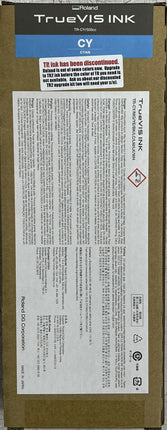 Original Roland TrueVIS TR-CY/500CC High-Yield Cyan Ink Cartridge