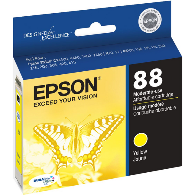 Original EPSON 88 (T0884) Yellow Ink Cartridge