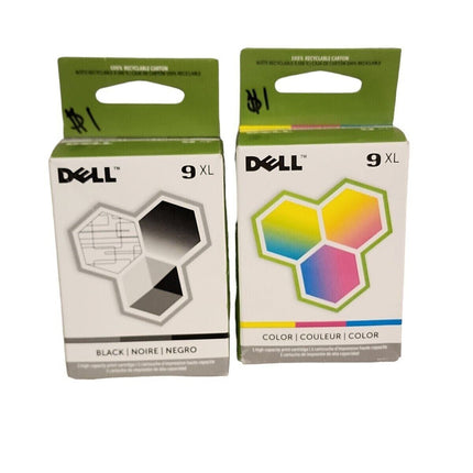 Original Dell Series 9XL MK992 Black / MK993 Color Ink Cartridges Combo Pack