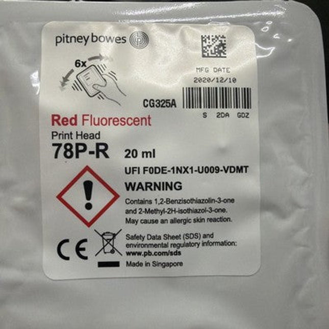Original Pitney Bowes 78P-R High Yield Red Fluorescent Ink, CG325A