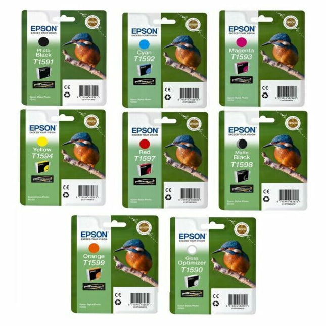 Epson T159 Black and Color Ink Cartridge ( Pack of 8)