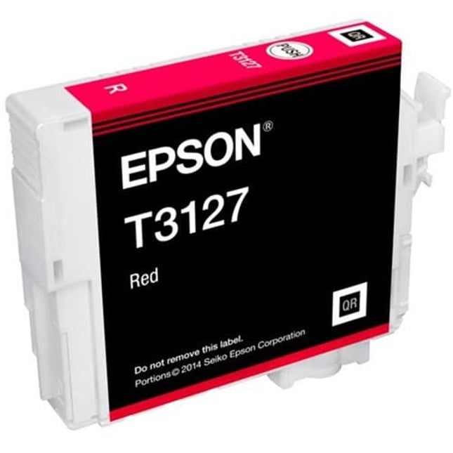 Genuine Epson T3127 Red UltraChrome Hi-Gloss2 Ink Cartridge, T312700