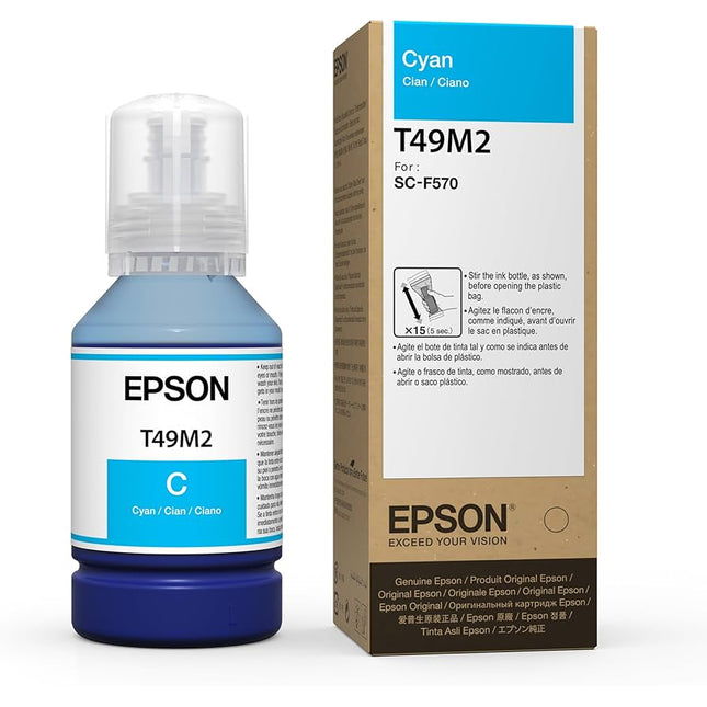 Genuine Epson 140ml Cyan Ink Bottle, T49M220