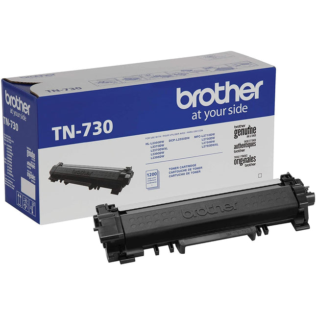 Genuine Brother TN-730 Standard-Yield Black Toner Cartridge