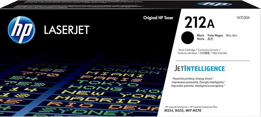 Genuine HP 212A Black LaserJet Toner Cartridge, W2120A