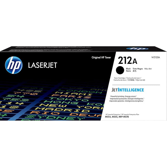 Genuine HP 212A Black LaserJet Toner Cartridge, W2120A