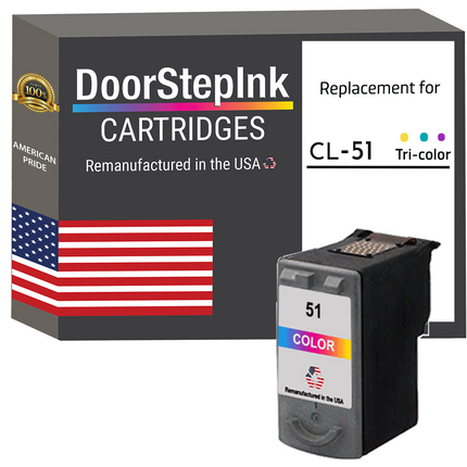 DoorStepInk Brand For Canon CL-51 Color Remanufactured in the USA