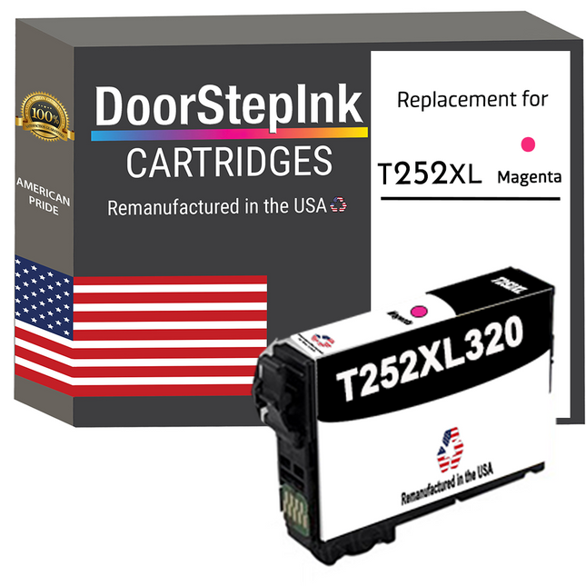 DoorStepInk Remanufactured in the USA Ink Cartridge for Epson T252XL Magenta