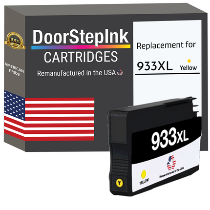 DoorStepInk Brand For HP 933XL Yellow Remanufactured in the USA