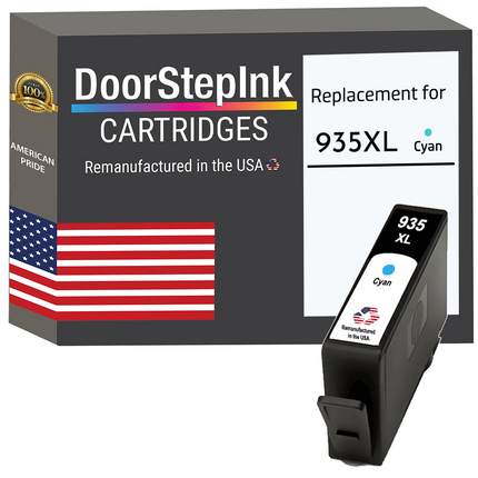DoorStepInk Brand For HP 935XL Cyan Remanufactured in the USA