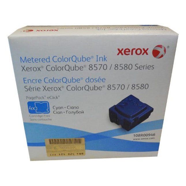 Xerox 108R00946 ColorQube 8570/8580 Cyan 4 Solid Ink Stick