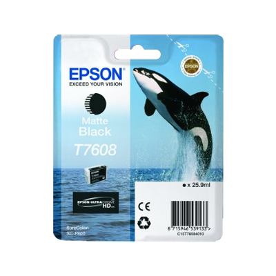 Epson Whale T7608 Matte Black Ink Cartridge