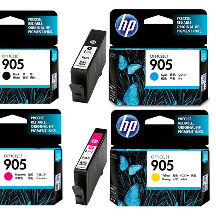 HP 905 Black and Color Ink Cartridge (Combo 4 Pack)
