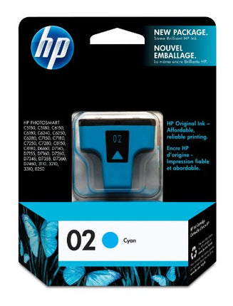 Genuine HP 02 Cyan Ink Cartridge (C8771WN)