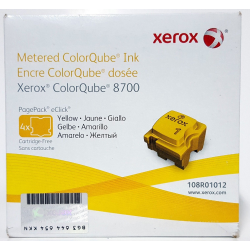 Genuine Xerox Solid Ink 8700 Yellow (4 sticks) (108R00992) (108R01012)