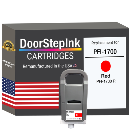 DoorStepInk Brand for Canon PFI-1700 Red Remanufactured in U.S.A Ink Cartridges