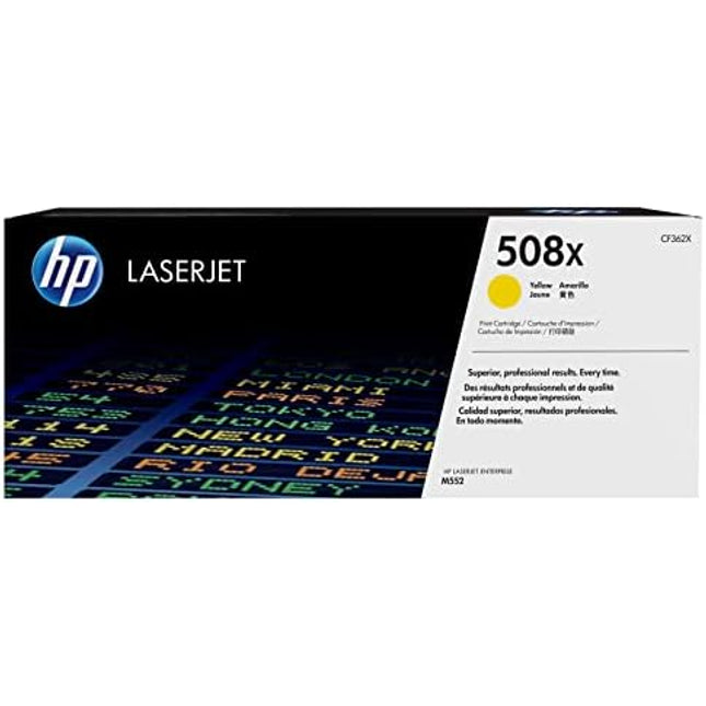 HP 508X High Yield Yellow LaserJet Toner Cartridge, CF362X