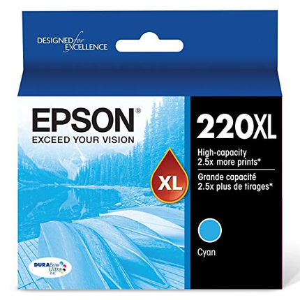 Epson 220XL High-capacity Cyan Ink Cartridge