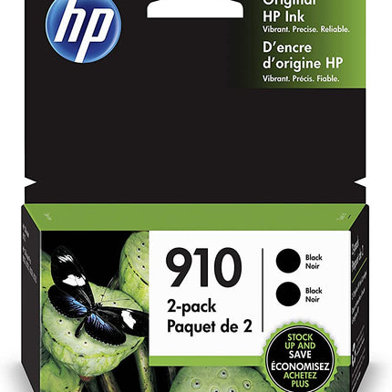 Original HP 910 Black (3JB40AN) Standard Yield Ink Cartridge-2 Pack