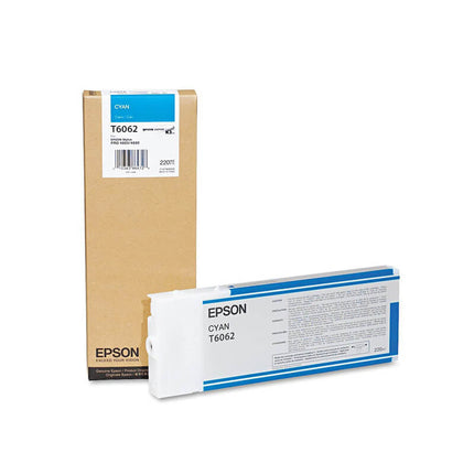 Genuine Epson T606 Cyan OEM Ink Cartridge, T606200