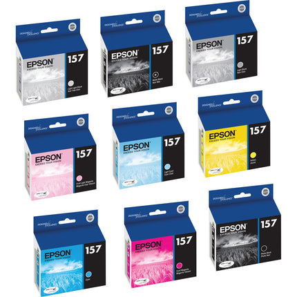 Epson 157 Ink Cartridge Set for Epson R3000- 9 Pack