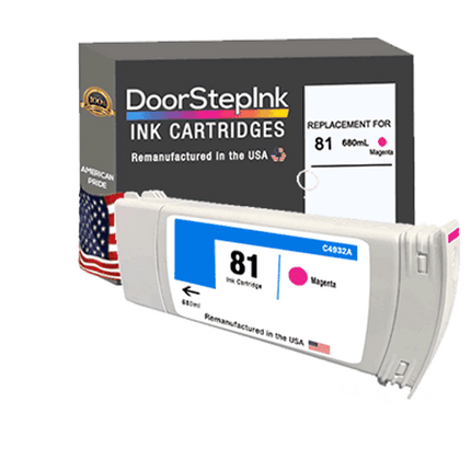 DoorStepInk Brand For HP 81 680mL Magenta Remanufactured in the USA