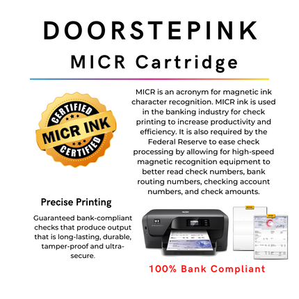 DoorStepInk Brand for Canon PG-240XL Black MICR Remanufactured in the USA Ink Cartridge